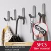 Metal Coat Hook Adhesive Bathroom Door Behind The Wall Walls Coat Hat Hooks Home Storage Bathroom Sticky Hook No Holes