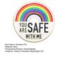 Значок You Are Safe with Me, значок на лацкан с радужной эмалью и вдохновляющей цитатой, брошь Color Block для одежды, сумок, рюкзаков, курток, шляп