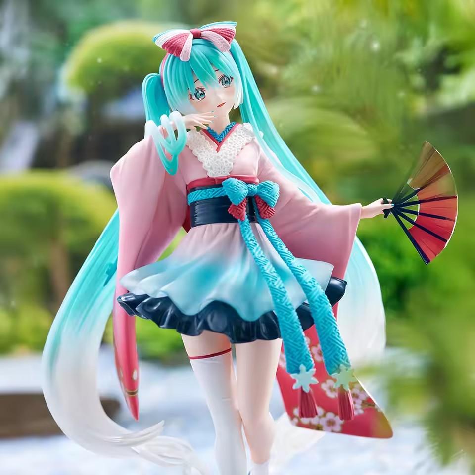 Хацунэ Мику Настольная Милая Фигурка Действия 20 см Ушки Кошки Версия с Футболкой. Аниме Фигурка Кавайная Девочка Модель Игрушка - Очаровательный Декор wi di