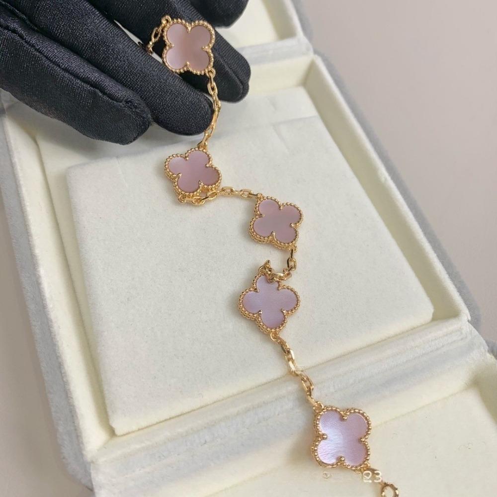 Высококачественный браслет из красного халцедона с лазерной гравировкой «Четырехлистный клевер» и «Пятицветник», из розового золота 18 карат, ювелирное изделие класса люкс, подарок для девушки