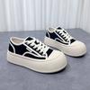Ugly Cute Big Head Canvas Shoes Women's  Spring New Biscuit Thick Bottom Casual All-match Small Fragrance Doll Bread Shoes