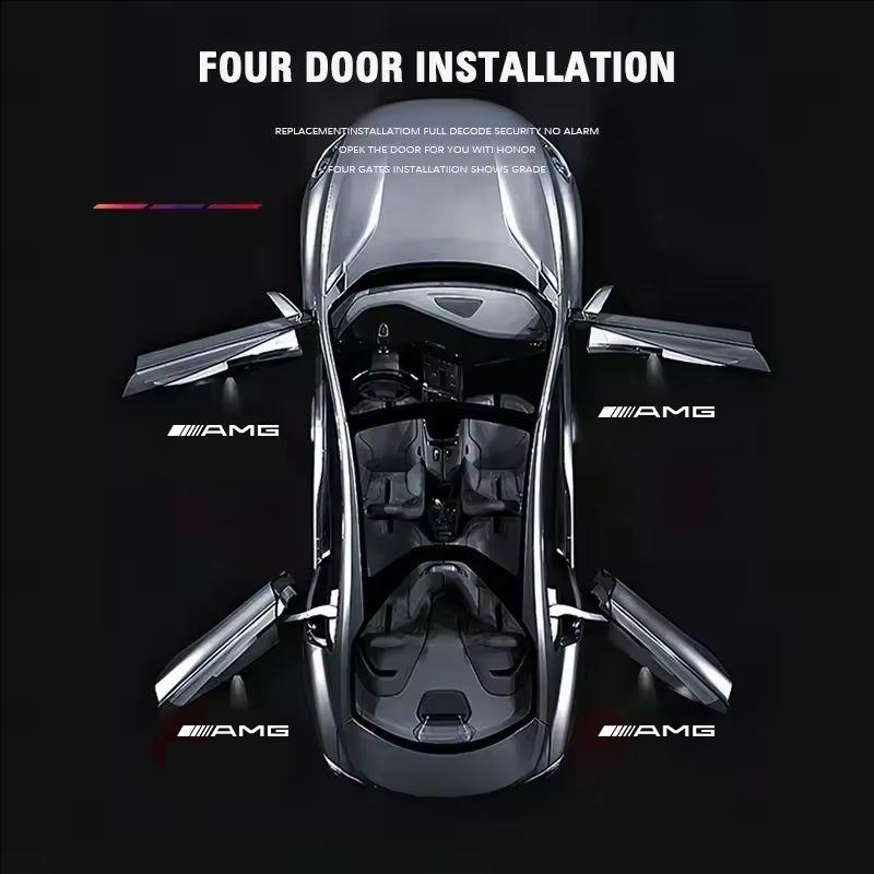 For Mercedes Benz AMG A B C E CLA W211 W203 Led Car Door Welcome Light Laser Projector Logo Ghost Shadow Lamp Goods Accessories