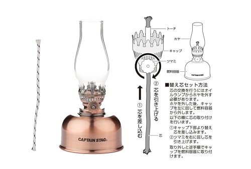 Капитан Олень (КАПИТАН ОЛЕНЬ) Кемпинговый аварийный фонарь свет освещение масляный фонарь заправка фитиль для CS свечных масляных ламп, 4 мм, набор из 3 штук, UK-5017