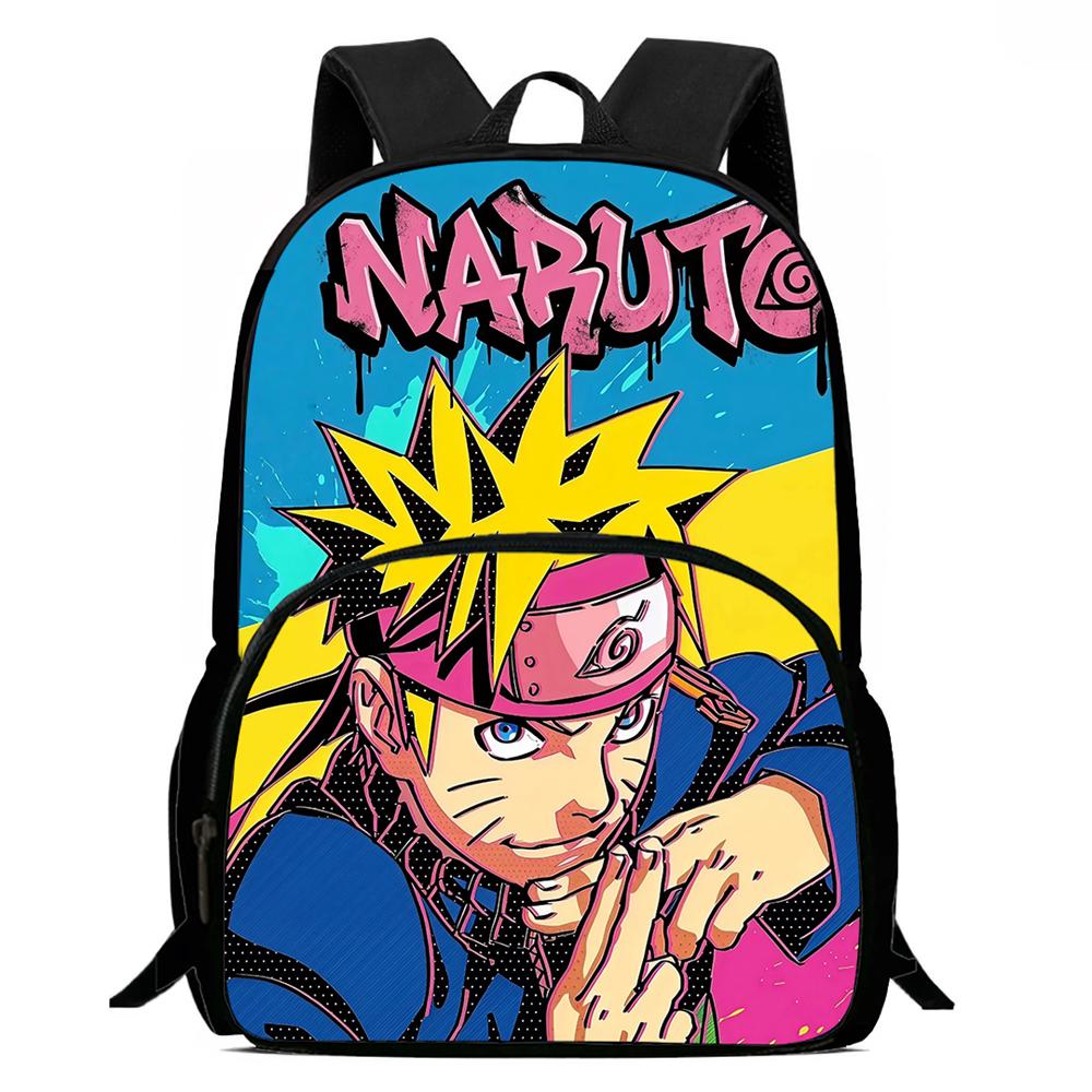 Рюкзак-мочила для детей из аниме NARUTO, с регулируемым плечевым ремнем и передним карманом, легкий и прочный, для мальчиков и девочек в возрасте 5-10 лет
