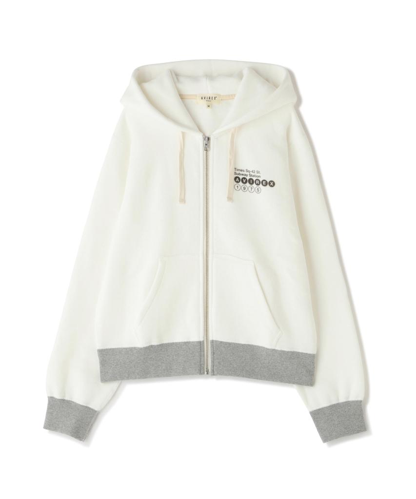 AVIREX VINTAGE SWEAT PARKA/783-3231602 women's S off white