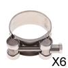 6xMotorbike Exhaust Clamp Clip Stainless Steel Muffler Silencer Clamps 3639mm