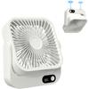 Portable Magnetic Travel Fan 8-24H Runtime Rechargeable and Plug-In Table Fan Small Personal Fan