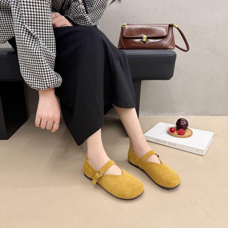 Туфли Мэри Джейн на плоской подошве с одним ремешком детские с юбками 2025 весна новые популярные неглубокие повседневные бабушкины одинарные туфли