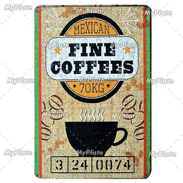 Coffee Word Vintage Metal Sign Tin Sign Vintage Cafe Decoration Plaque Home Wall Decor Bar Sign Home Decor Poster Drop Shipping