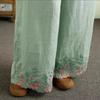 Женские брюки из конопли с вышивкой, повседневные, однотонные, свободные, больших размеров, широкие брюки