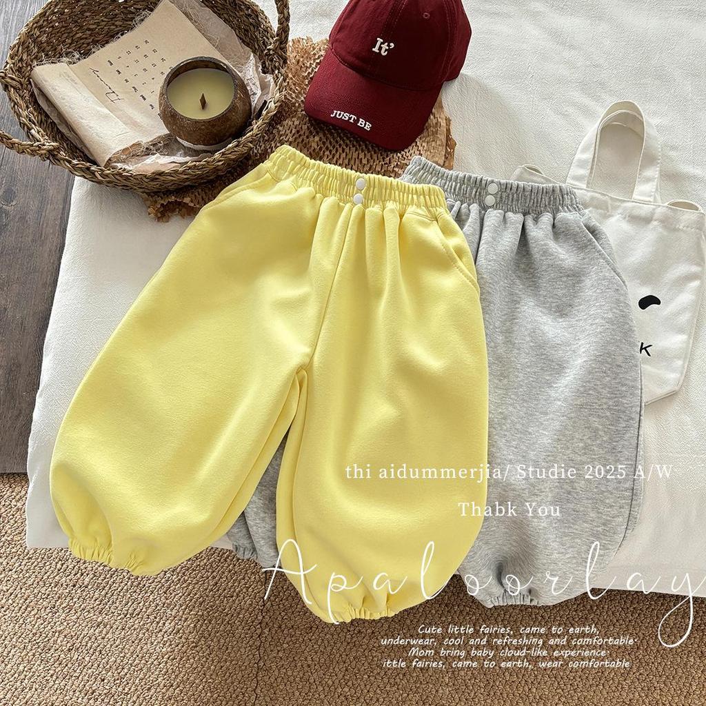 Children's Spring/Autumn Sporty Sweatpants - Unisex, Loose Fit, Versatile and Stylish Korean Baby Trousers
