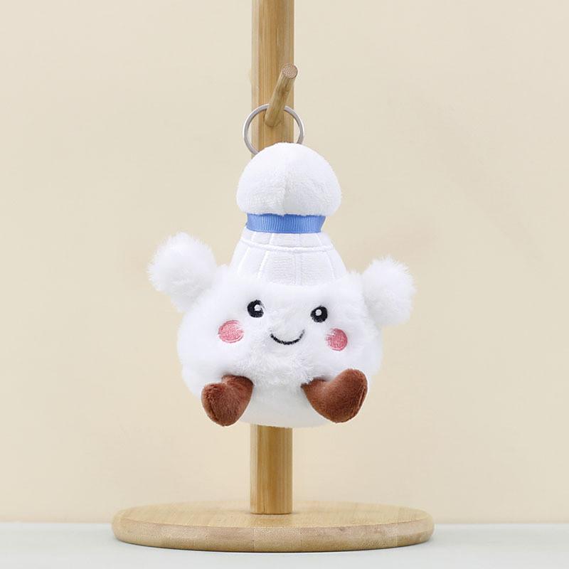Badminton Cute Keychain Cartoon Girl Backpack Decoration Hanging Plush Gift Doll