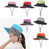 Женская солнцезащитная шляпа с хвостиком, быстросохнущая уличная быстросохнущая UPF 50+ пляжная кепка-ведро, УФ-складная сетчатая широкая рыбацкая шапка, регулируемая