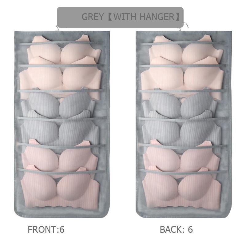 Сумка для хранения нижнего белья Подвесная сумка Настенный двусторонний шкаф для одежды Домашние носки Подвесная сумка для бюстгальтера