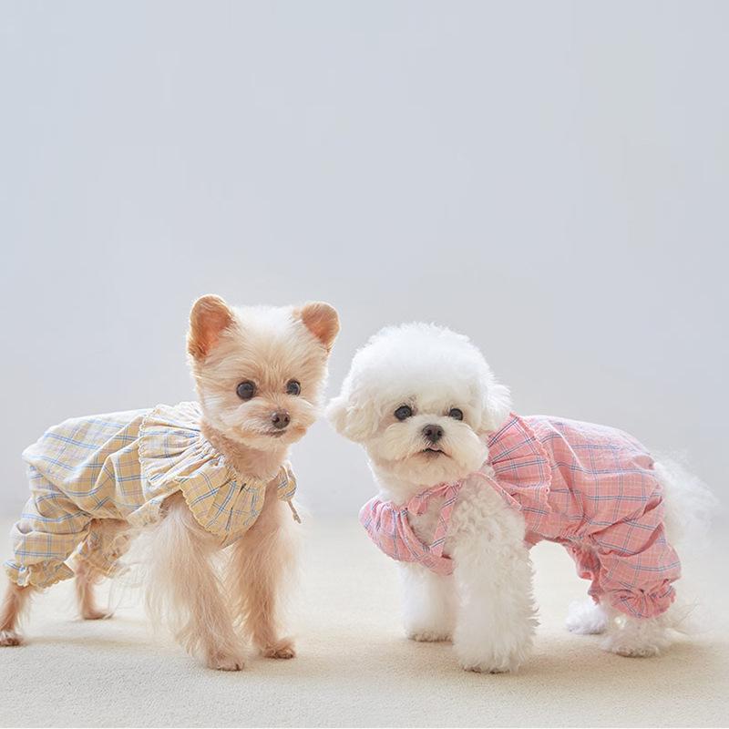 Summer Dog Jumpsuit Pomeranian Poodle Bichon Frise Schnauzer Pug Dog Clothes Pet Clothing Apparel