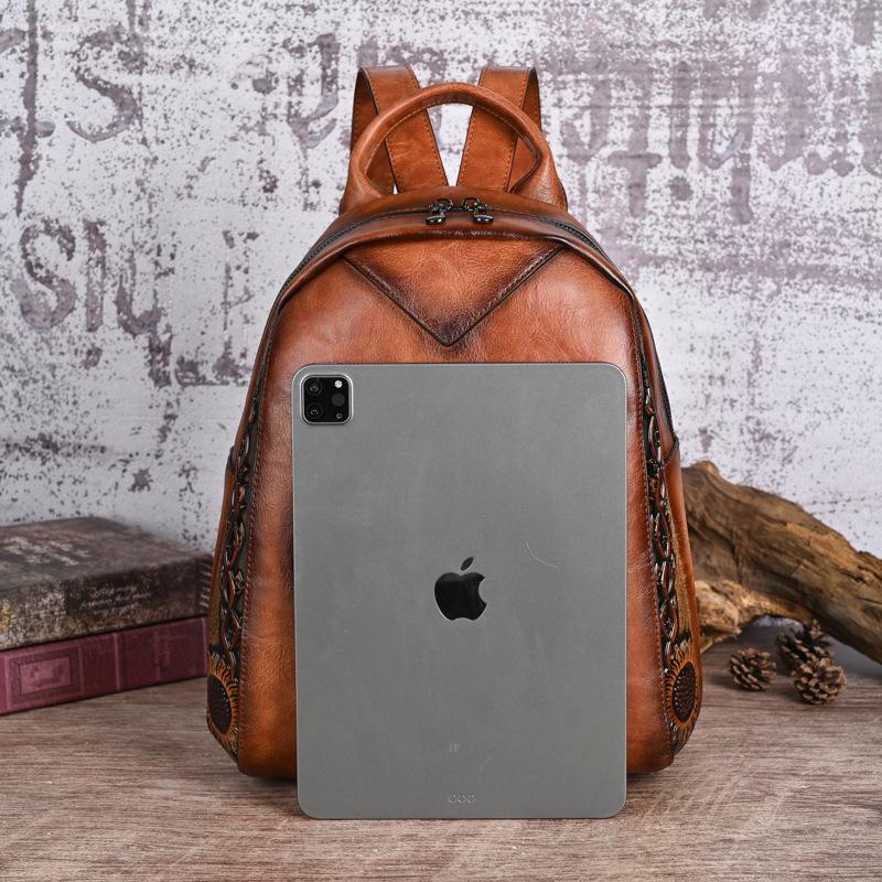 Винтажный рюкзак в китайском стиле с тиснением, большой вместимости, для повседневных путешествий, для женщин