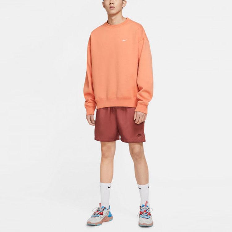 Nike Толстовка с круглым вырезом с вышитым логотипом, мужские топы, оранжевый CV0554-863