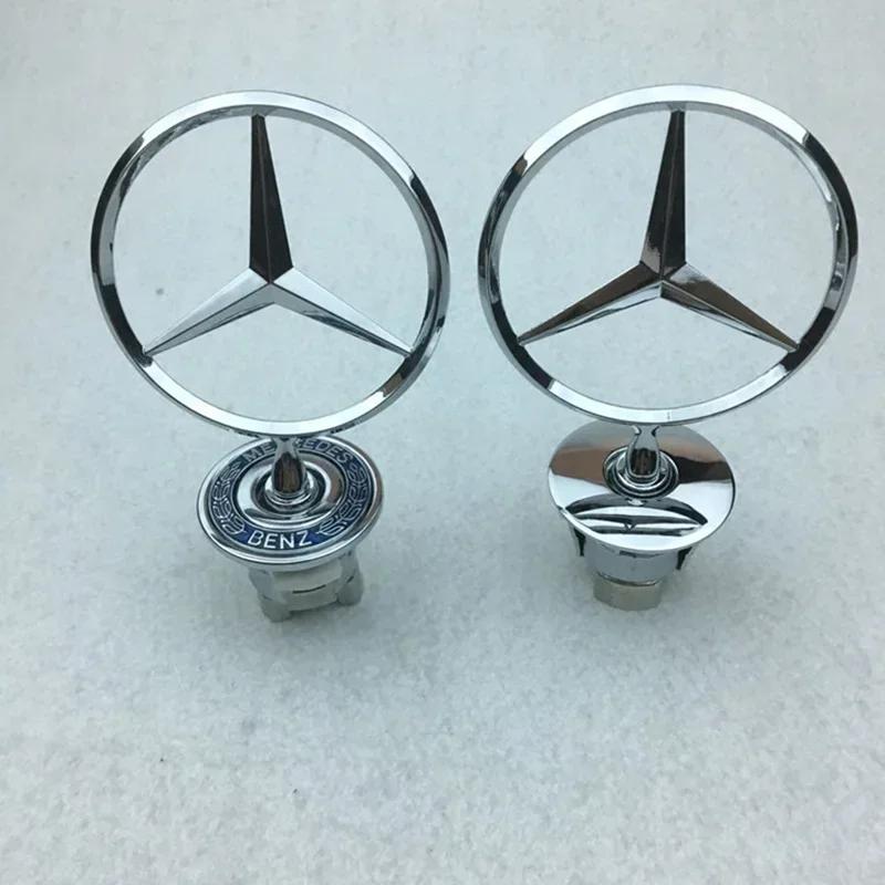 BWJ1 Для автомобиля Mercedes Benz Звезда на капот Передний хромированный логотип Маркировка капота Mercedes Benz C E S-класс W204 W205 W212 W213 W211 W220 W22