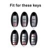 3/4/5 Buttons Silver Edge For Nissan Tiida Pathfinder Note Qashqai X-Trail T31 T32 Juke J10 J11 Kicks Car Key Cover Case Shell