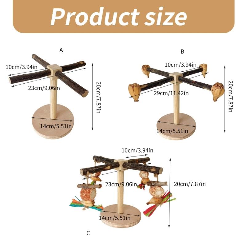 Деревянная жердочка для птиц, вращающаяся молярная подставка для попугаев, припасы для корелл, жердочки-скребки для маленьких и средних попугаев
