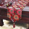 Chinese Style Table Flag Cloud Brocade Satin Table Flag Classical Tea Table Table Cloth Strip Cloth Tea Table Tea Mat Bed Flag