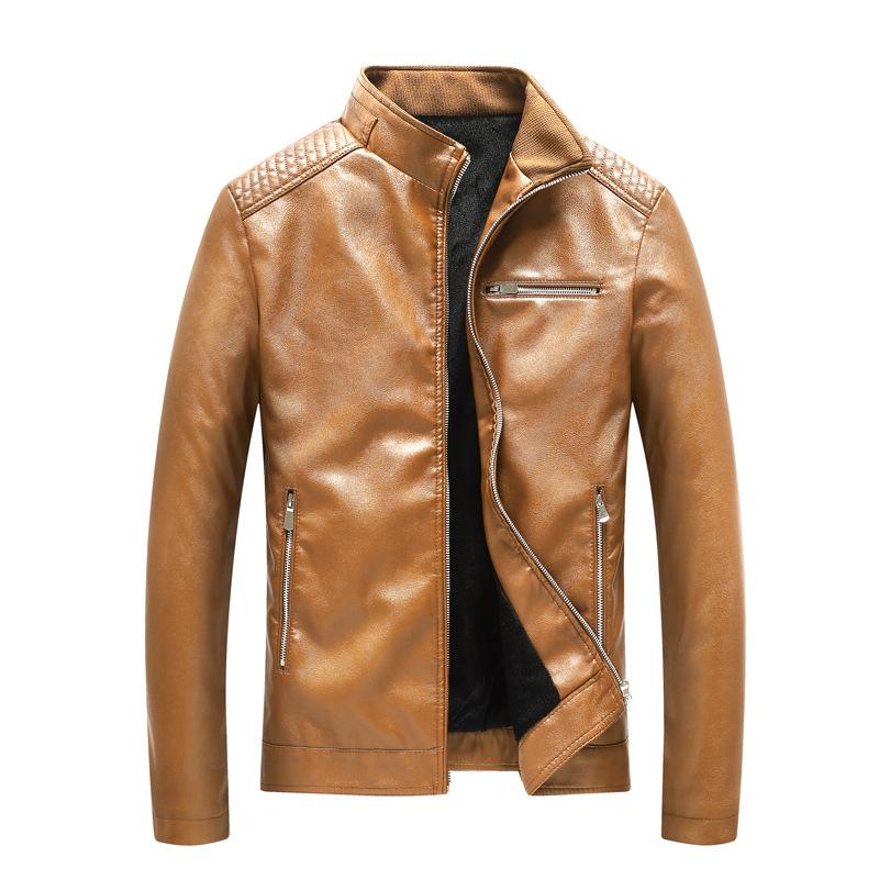 New Men's Leather Jacket, Casual Leather Jacket, Men's Motorcycle Suit, Trendy Korean Style Loose Jacket