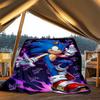 1 шт. Персонализированное фланелевое одеяло Sonic для улицы, Мягкое, Легкое, Персонализированное фланелевое одеяло, Цифровая печать,