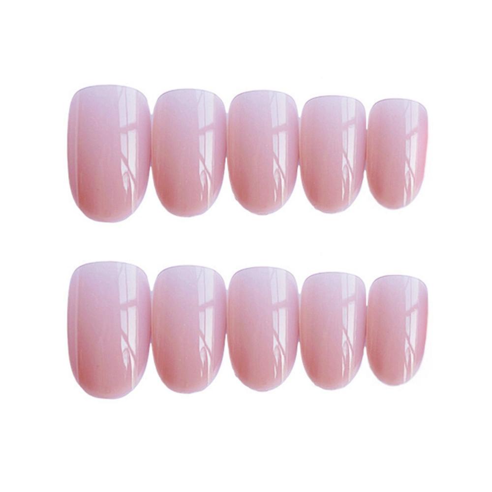 Nail Tips Artificial Full Cover Fake Nails Short Round Head False Nails With Press Glue Wearable