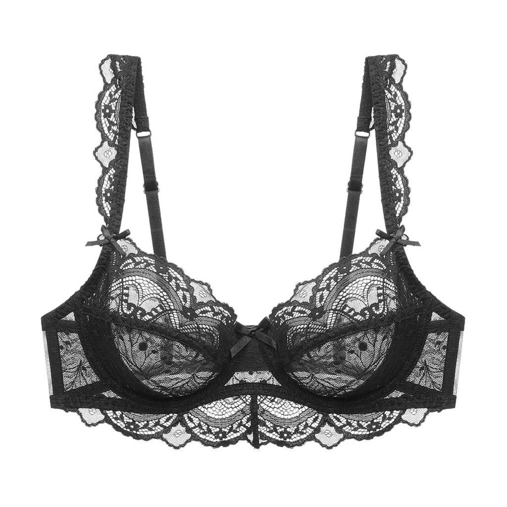 A B C D E Cup Bra Women's Sexy Lingerie Women's Underwear Ultra-thin No Sponge Bra  Anti-sag Lace Bra