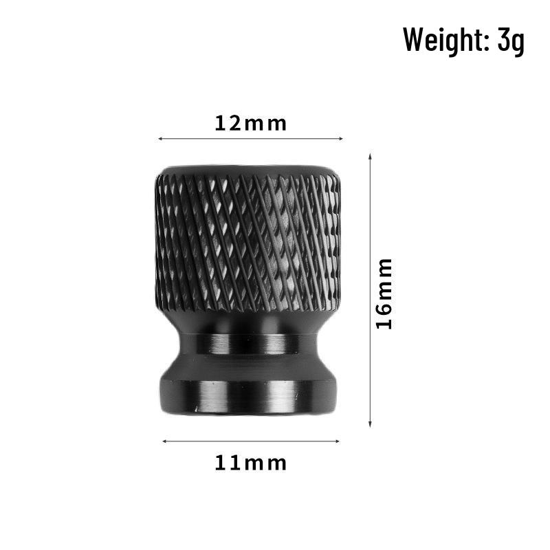 Изысканный алюминиевый накатанный колпачок клапана 12 мм для автомобилей и мотоциклов