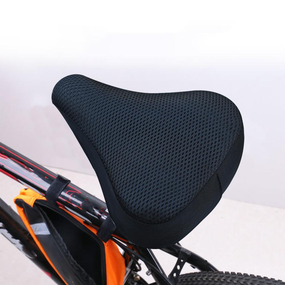 Bicycle Saddle 3D Soft Bike Seat Cover Cycling Silicone Cycling Seat Bike Bicycle Saddle Comfor T1V4