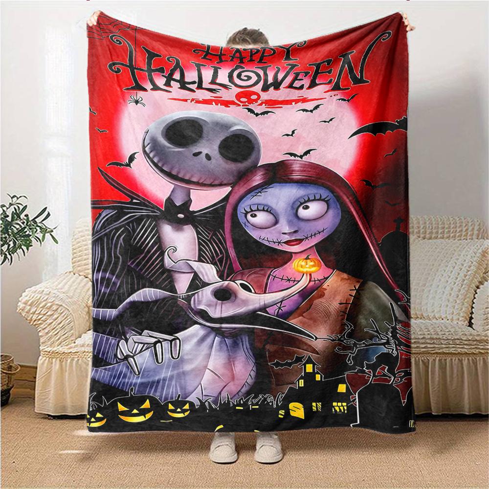 Happy Halloween Night Blanket Soft Throw Blanket For Home Bedroom Bed Sofa Travel Office Solid Christmas Blanket