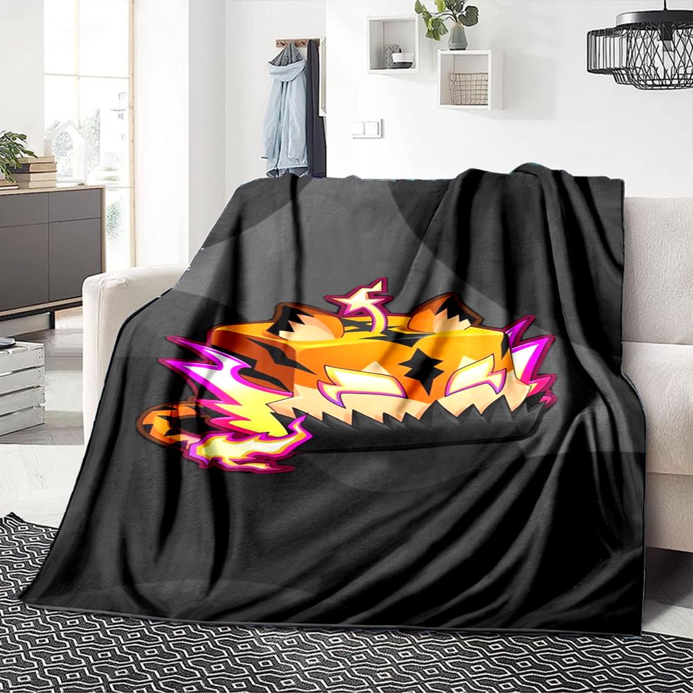 1Pc Cubes Expressions Colors Blanket For Couch Bed Plush Cozy Fuzzy Blanket Super Soft Warm Blankets For Fall And Winter 091812