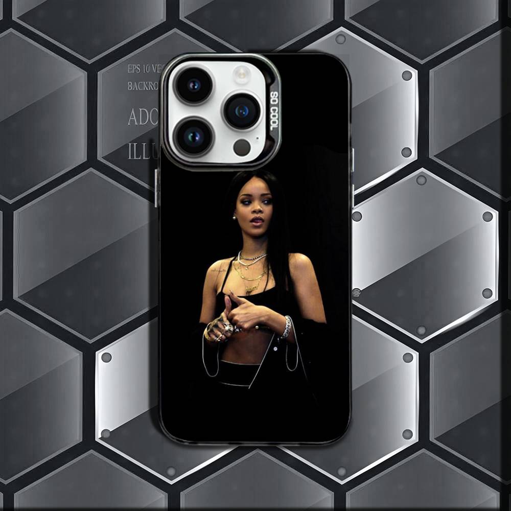 Новый чехол для телефона певицы R-Rihanna для iPhone 17,16e,16,ProMax,15,14,Plus,13,12,Mini,11,Pro Матовый Цветной Серебряный Роскошный Чехол