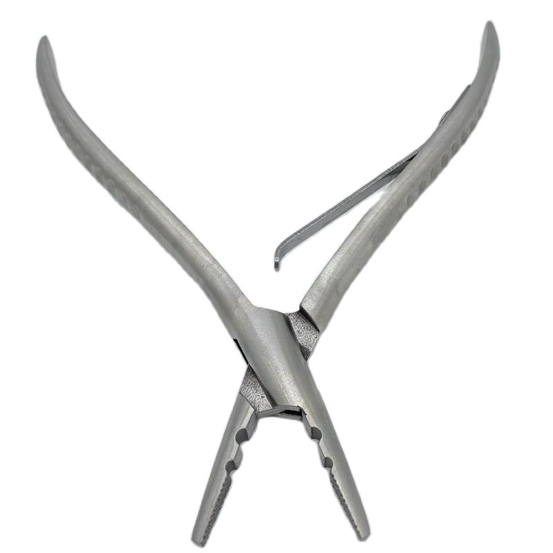 1 шт. 7-дюймовый серебряный зажим из нержавеющей стали для наращивания волос с двумя отверстиями Инструменты для снятия кератиновых наращенных волос