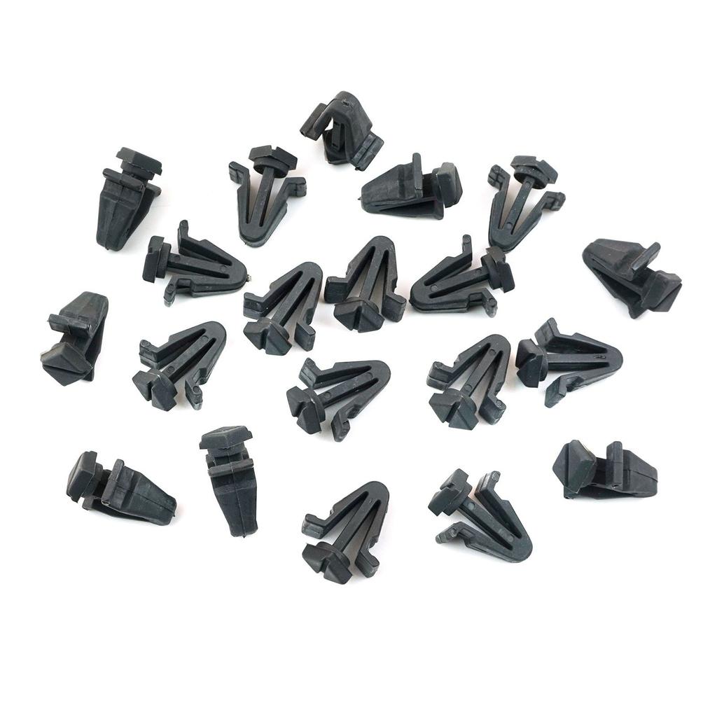 BCF464-1 20 Pieces Radiator Front Grille Clips Dark Gray Color 01553-03831, 62318-01WOO for Nissan Made in Turkey