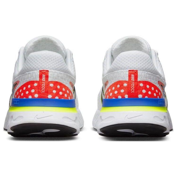 Nike React Infinity Run Flyknit 3 Premium White Racer Blue Volt Мужские кроссовки Черные флуоресцентно-желтые ярко-малиновые DX1629-100