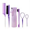 6pcs/Set Hair Brush Set Hair Braiding Loop Rat Tail Comb Hairdressing Spray Bottle Teasing Hair Brsuh Edge Control Hair Brush