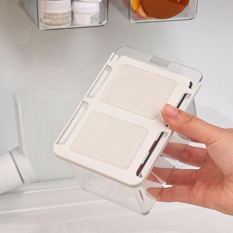 SelfAdhesive Drawer Storage Box Kitchen Bathroom Accessories Sundries Organizer Desktop Storage Clear Desk Hidden Under Organize