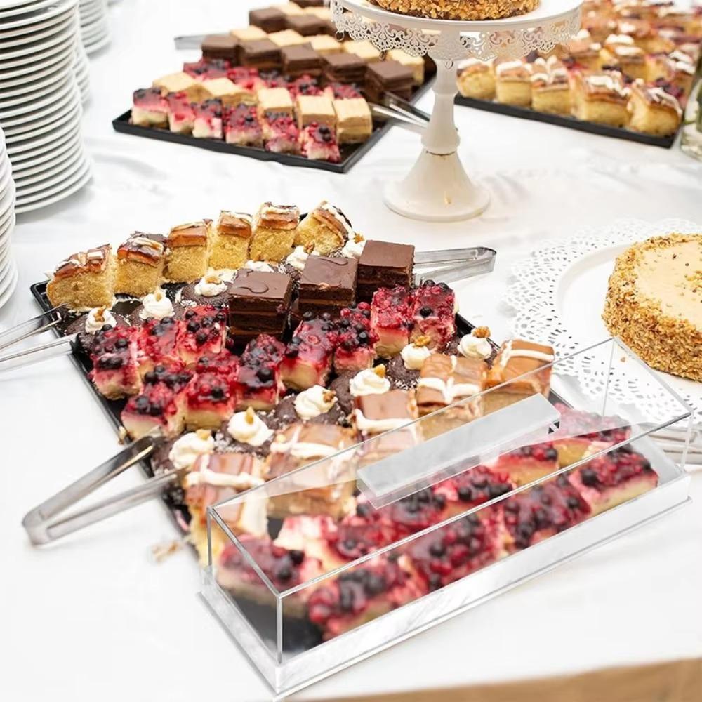 Dust-proof Cake Packaging Box Non-slip Bottom Bread Storage Container Cake Display Tray  Hotel