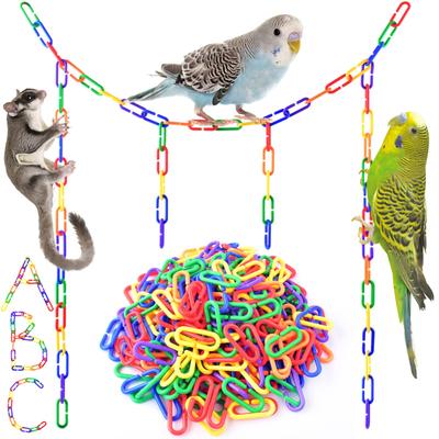 Новый! 100 шт., звенья цепи для птиц и попугаев, Diy C-зажимы, цепочки, крючки, качели, клетка для скалолазания, игрушки для многократного использования