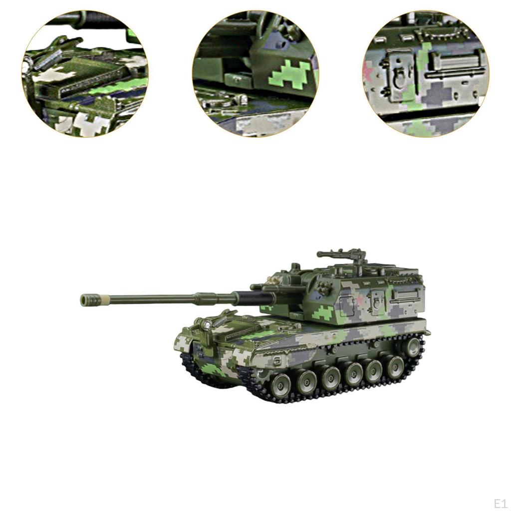 1/150 Scale Battle Tank Toy Diecast Alloy Model Party Favor Tracked Crawler Chariot Armored