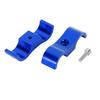 X AUTOHAUX Hose Separator Clamp Hose Clamp Fitting Adapter with Wrench for Car 4pcs Blue AN6