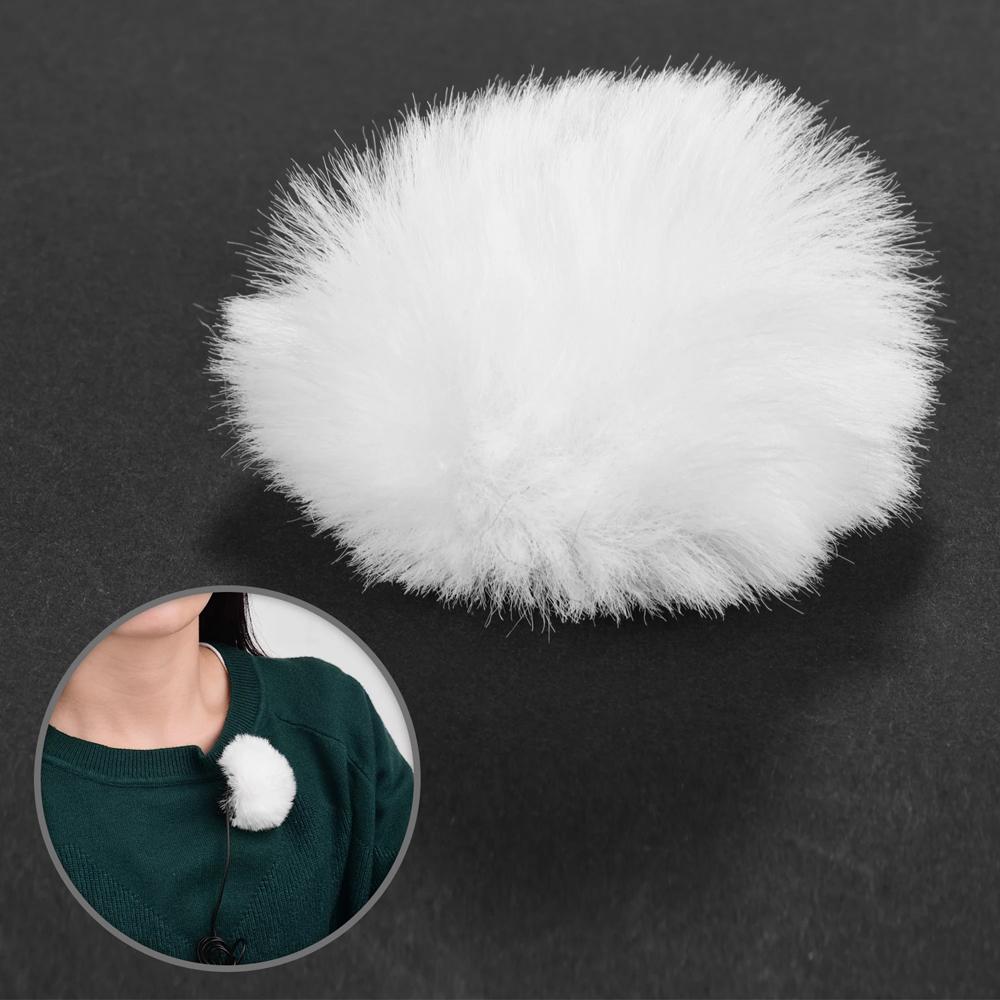 Comfortable Outdoor Black Soft Furry Wind Muff Lavalier Lapel Mic Windscreen Microphone Windshield