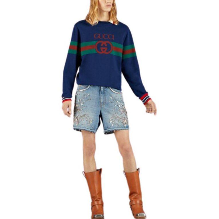 GUCCI SS23 Sweatshirt Men's Marine Blue 715904-XJET4-4684