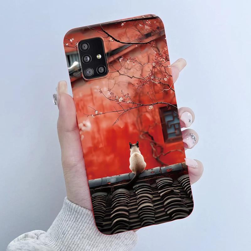 Чехол для телефона Samsung Galaxy A51 A71 5G Девочка с бабочкой Мягкий силикон ТПУ Задняя крышка SM-A516B A516N A516V A716V A716U Чехлы