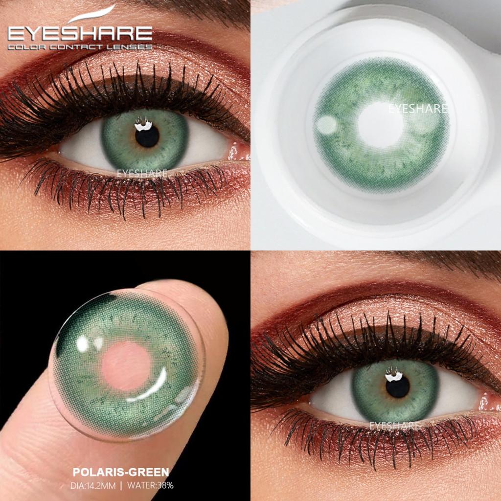 Eyeshare 2 шт = 1 пара цветных контактных линз для глаз, голубые цветные линзы, красные линзы, натуральные линзы на год 14,2 мм