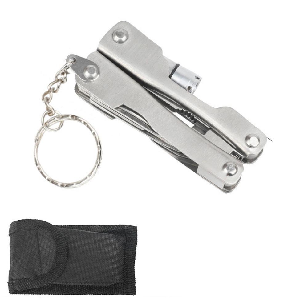 Mini Multitool Pliers with Led Light Lightweight Folding Pliers Stainless Steel Antirust Outdoor Tools Electrical Equipment