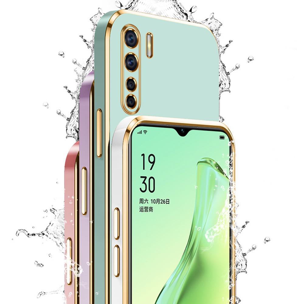 Для OPPO A91 чехол Роскошный квадратный чехол для телефона oppo Reno3 CPH2043 CPH2001 CPH2021 чехол Противоударный силиконовый чехол-накладка Fundas