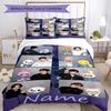 3pcs Custom Name Stray Kids Bedding Set Duvet Cover Closure Includes 1 Duvet Cover & 2 Pillowcases, Soft and Comfortable for All Seasons.